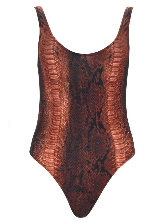 JEAN PAUL GAULTIER PYTHON PRINT ONE PIECE SWIMSUIT
