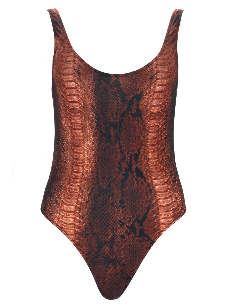 JEAN PAUL GAULTIER PYTHON PRINT ONE PIECE SWIMSUIT