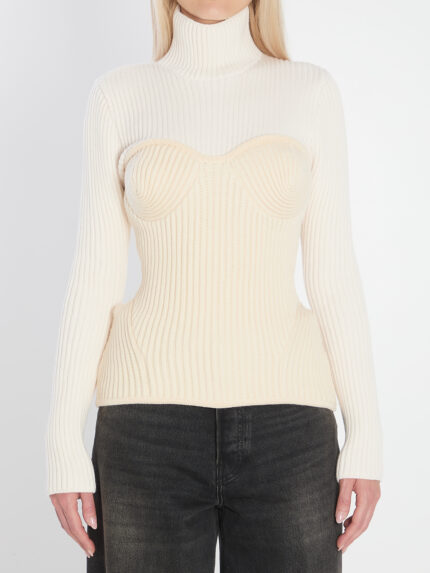 Jean Paul Gaultier Ribbed knit pullover