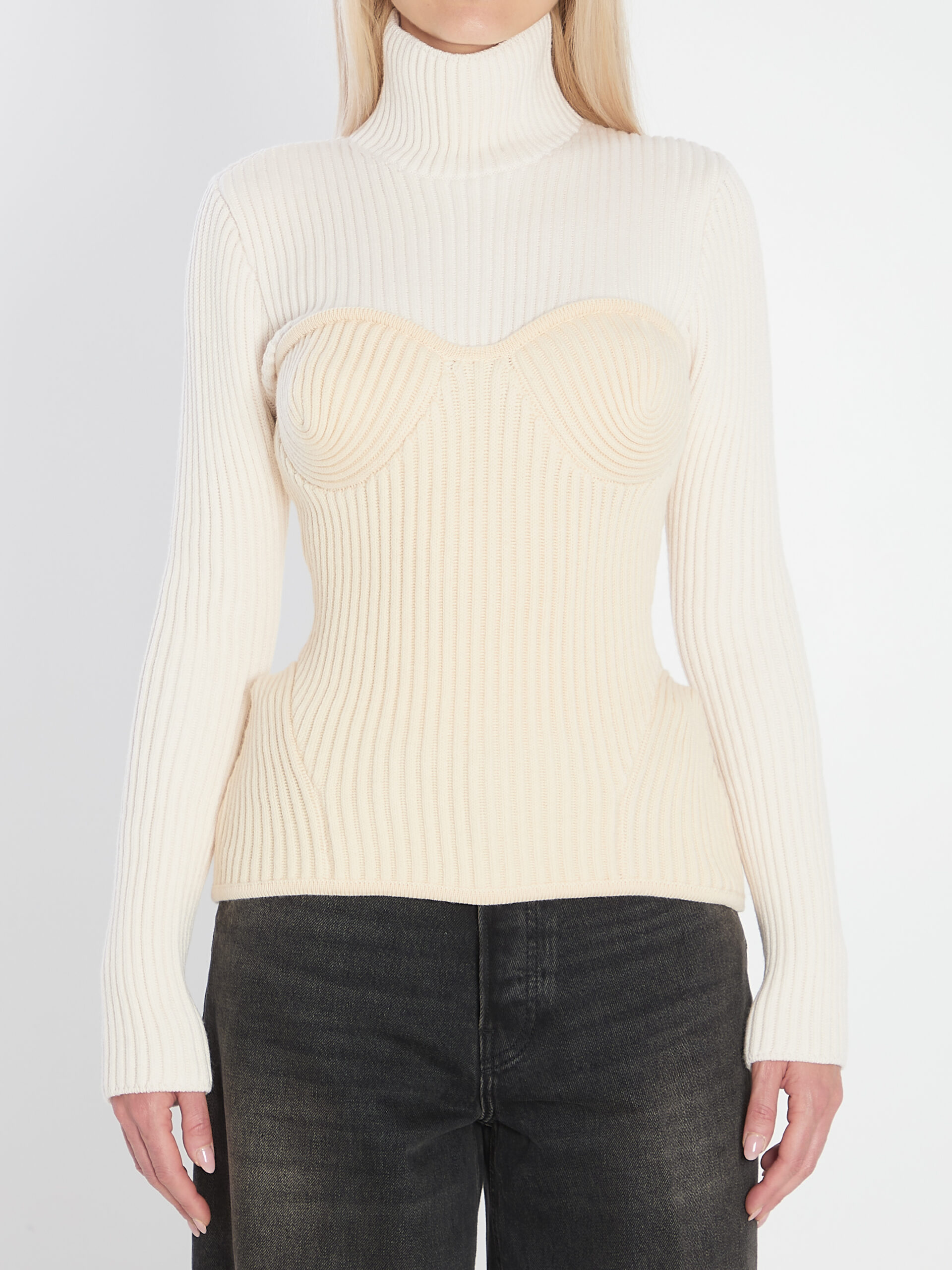 Jean Paul Gaultier Ribbed knit pullover
