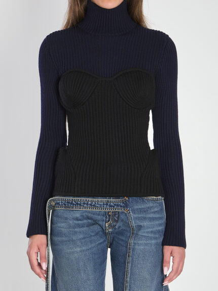 Jean Paul Gaultier Ribbed knit pullover