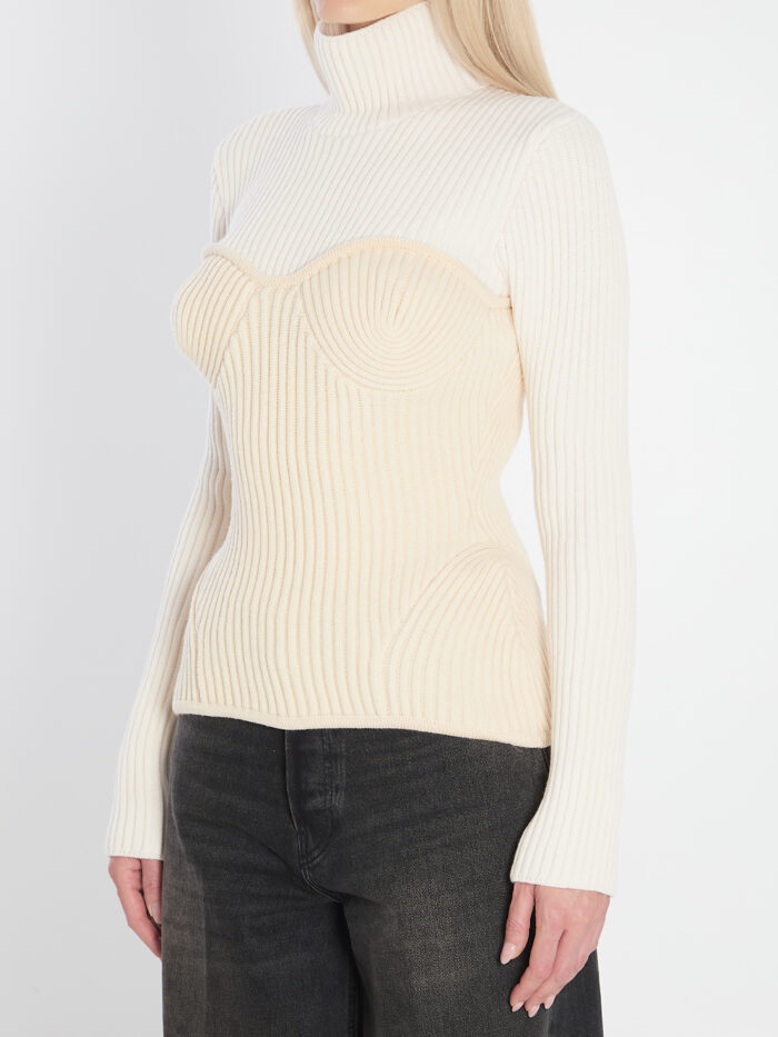Jean Paul Gaultier Ribbed knit pullover