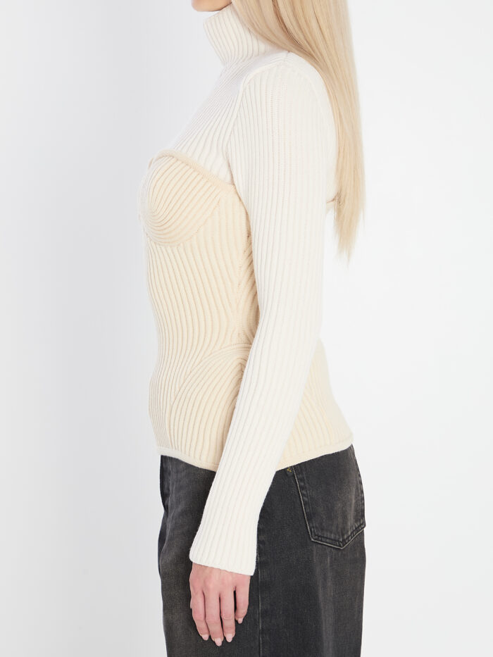 Jean Paul Gaultier Ribbed knit pullover