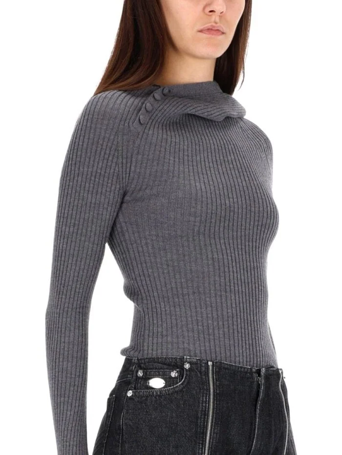 JEAN PAUL GAULTIER RIBBED WOOL SWEATER