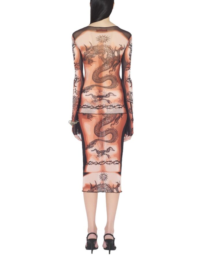 JEAN PAUL GAULTIER "SAFE SEX TATOO" PRINT TOP