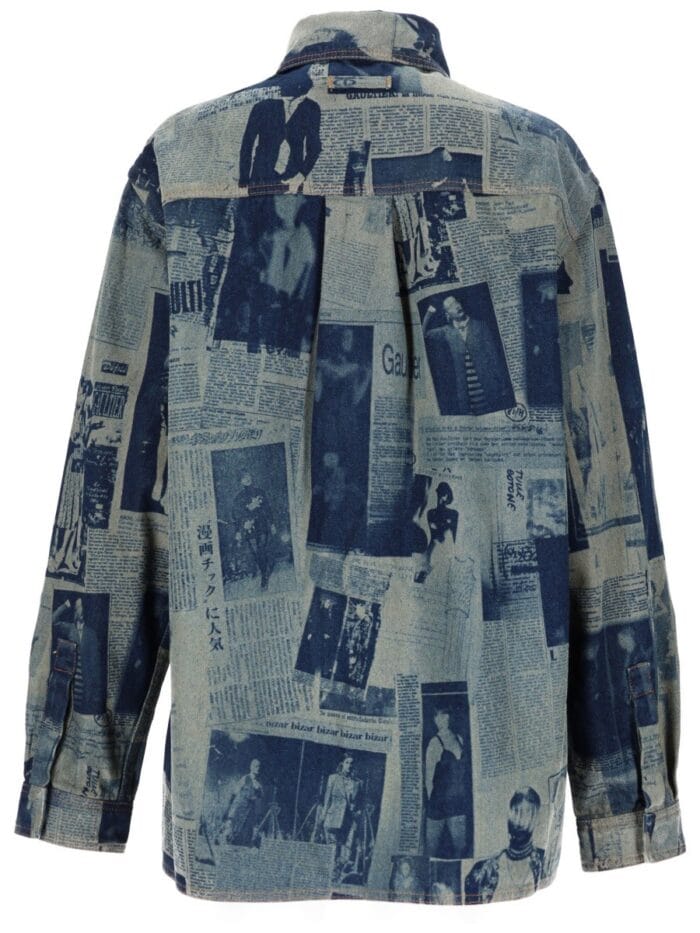 JEAN PAUL GAULTIER SHIRT WITH "NEWSPAPER" PRINT