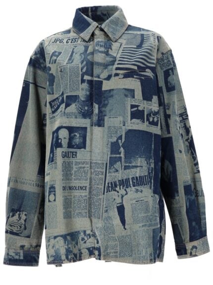 JEAN PAUL GAULTIER SHIRT WITH "NEWSPAPER" PRINT