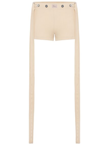 JEAN PAUL GAULTIER SHORTS WITH LOGO PATCH