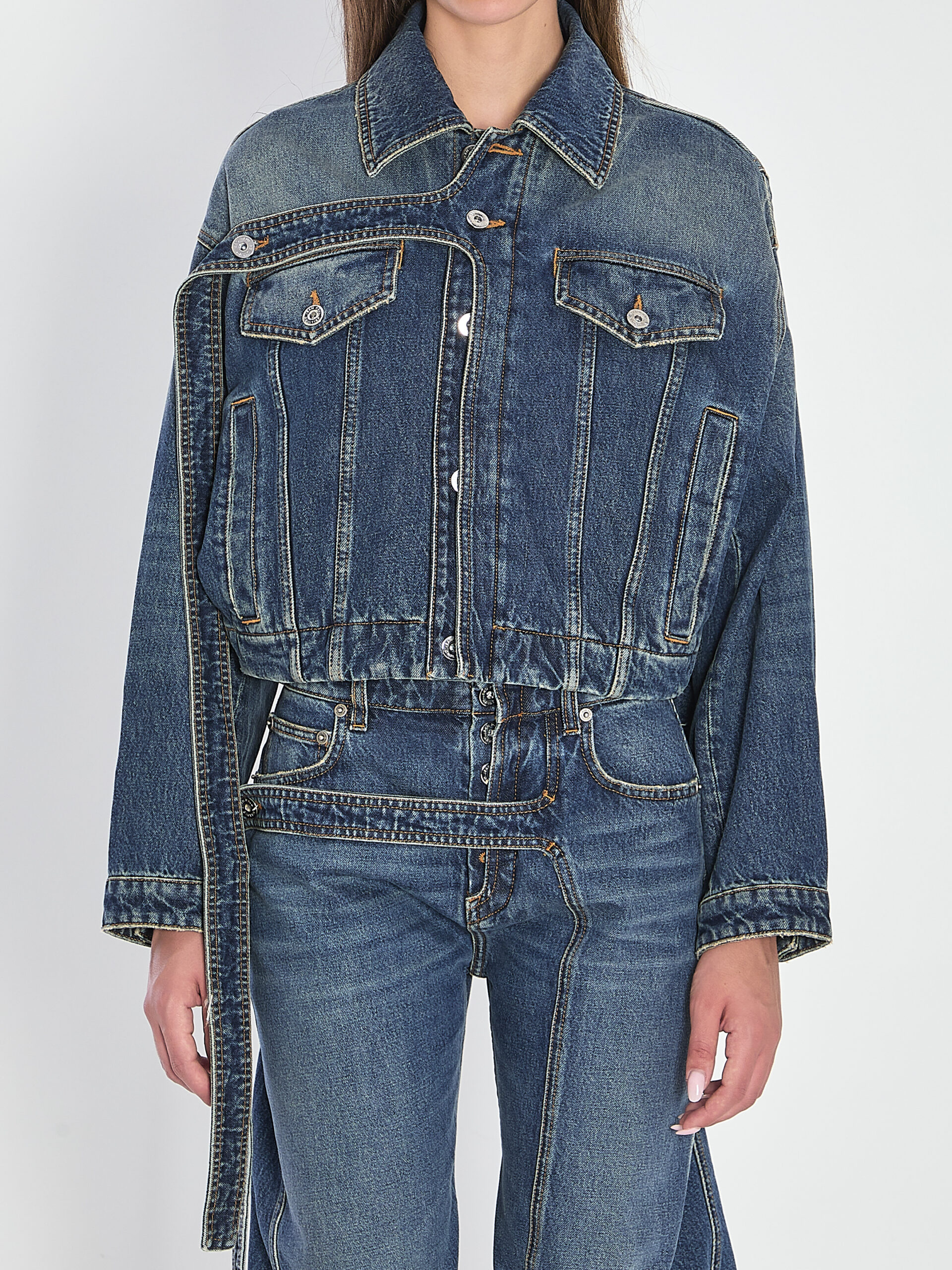 Jean Paul Gaultier Strap jacket in denim