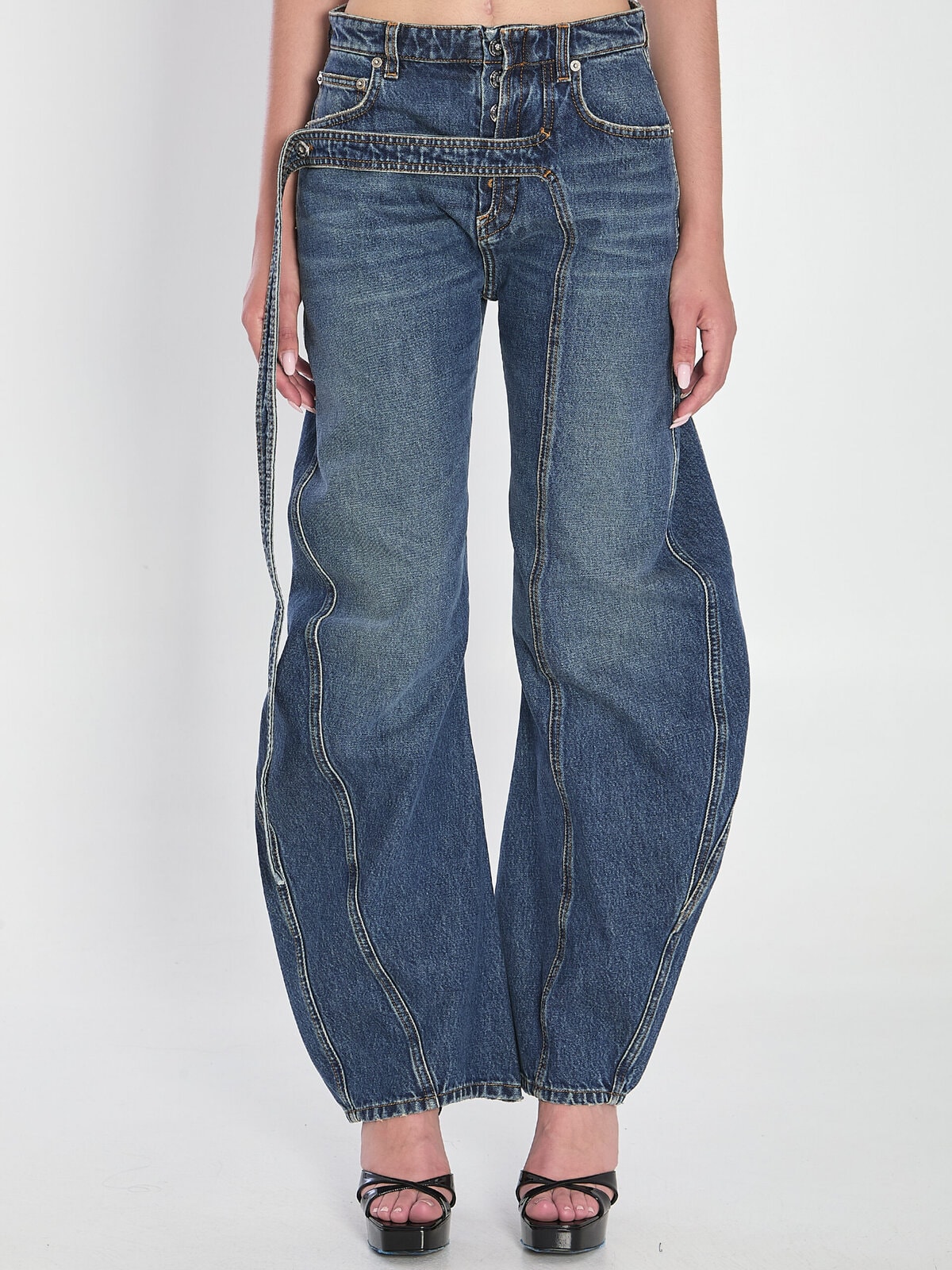 Jean Paul Gaultier Strap jeans in denim