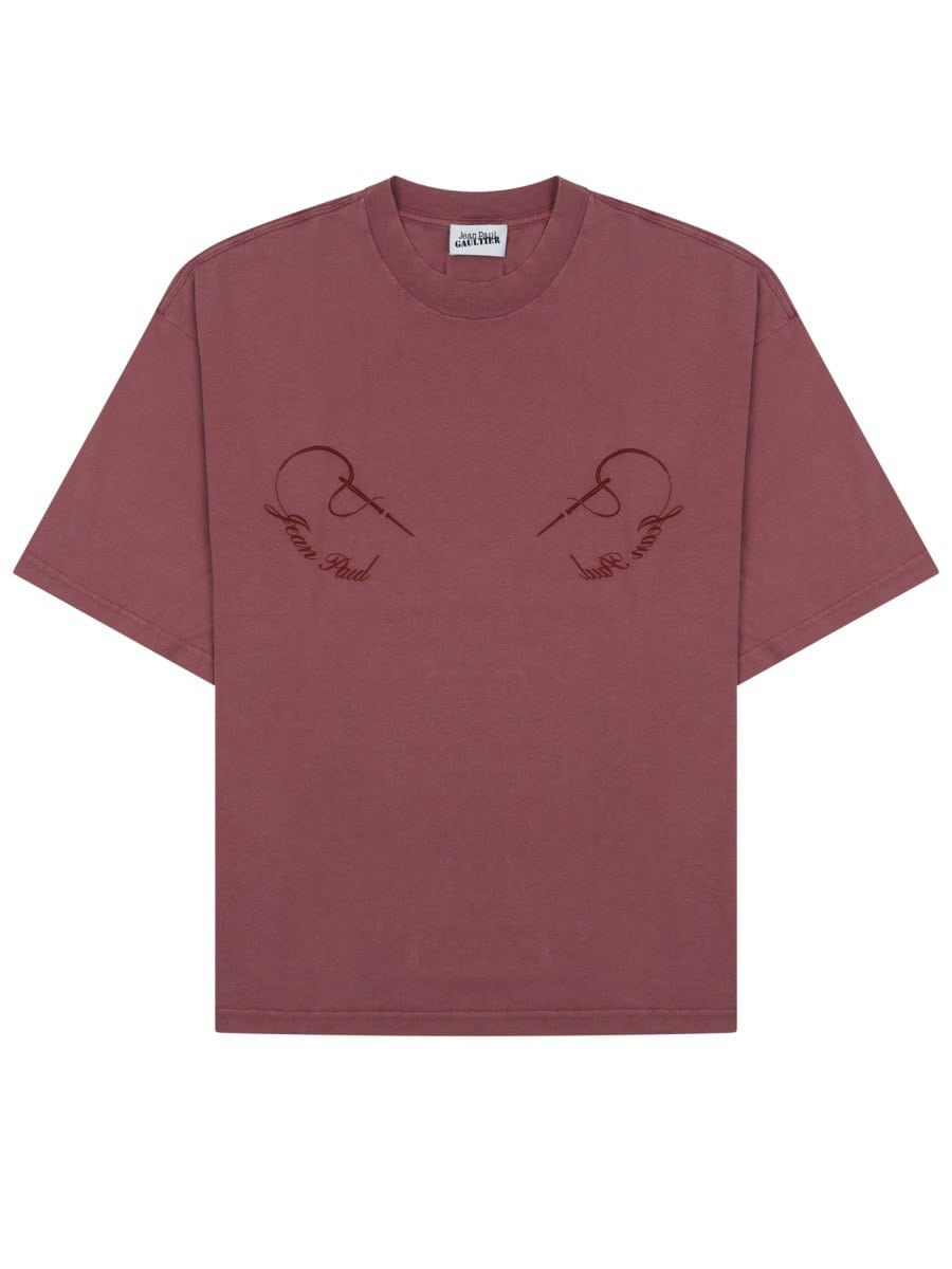 JEAN PAUL GAULTIER T-SHIRT "NEEDLES" CON LOGO