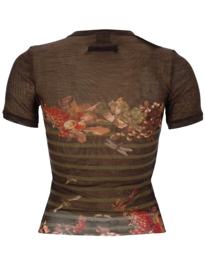 JEAN PAUL GAULTIER T-SHIRT WITH "MARINIÈRE GRAPE" PRINT