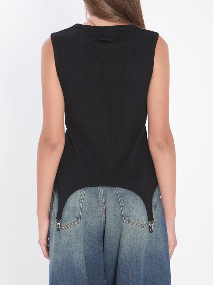 Jean Paul Gaultier Tank top with lingerie garter