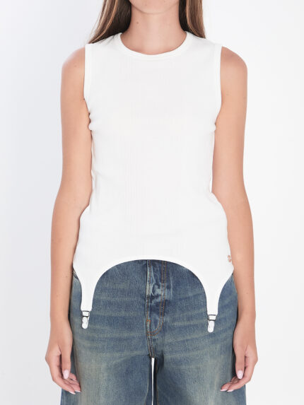 Jean Paul Gaultier Tank top with lingerie garter