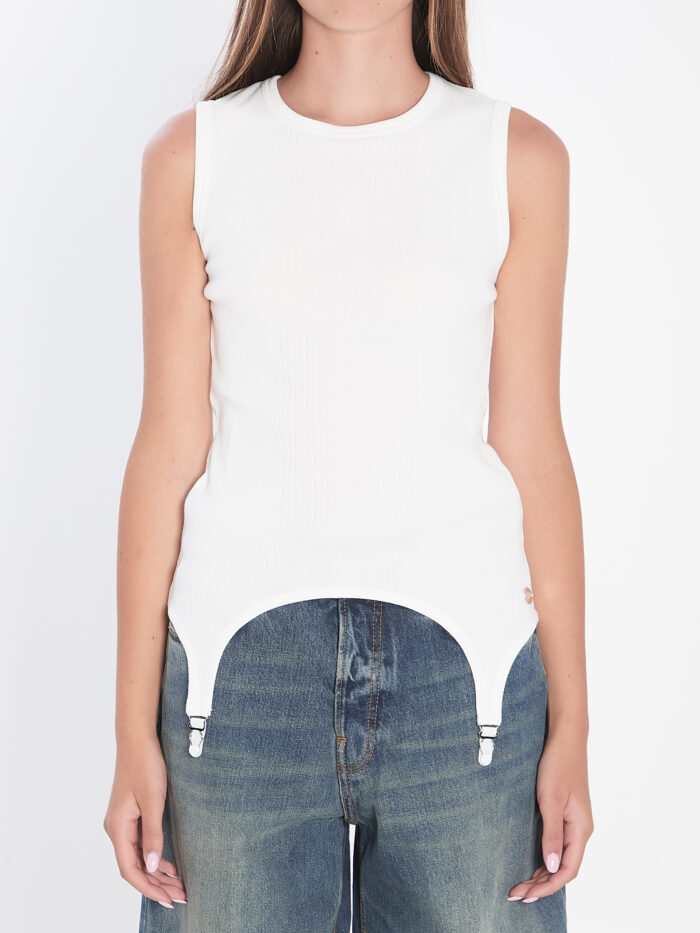 Jean Paul Gaultier Tank top with lingerie garter