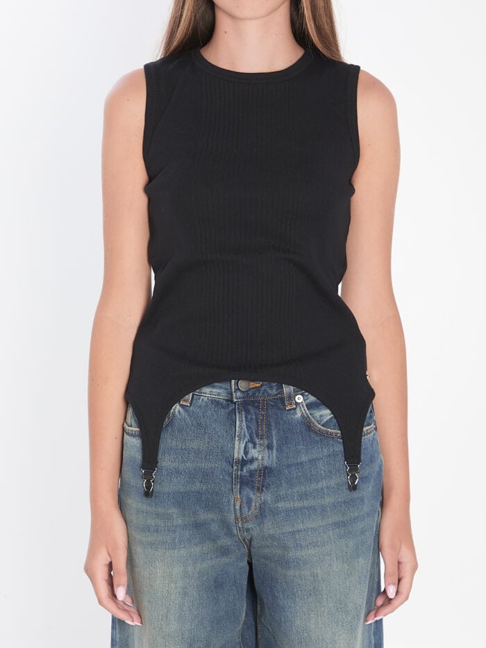 Jean Paul Gaultier Tank top with lingerie garter