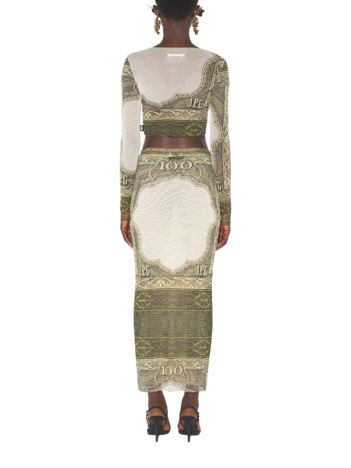 JEAN PAUL GAULTIER TOP WITH "CARTOUCHE" PRINT