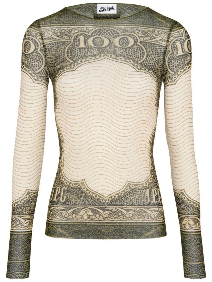 JEAN PAUL GAULTIER TOP WITH "CARTOUCHE" PRINT
