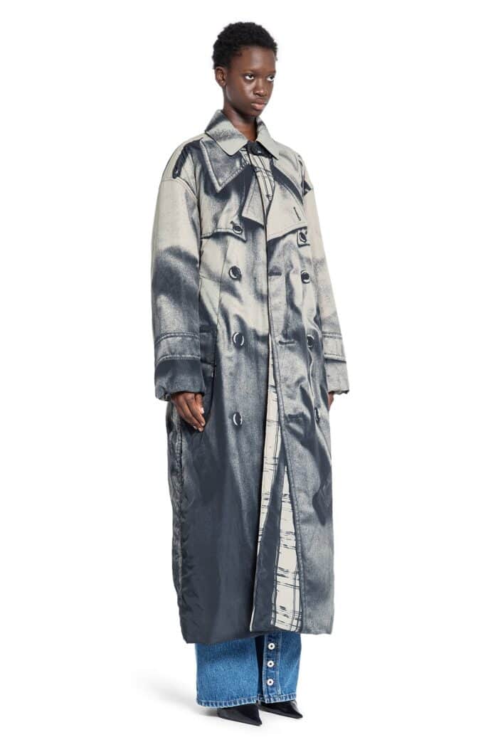 JEAN PAUL GAULTIER ''trompe L'oeil Trench'' Print Trench Coat