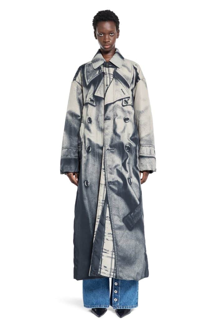 JEAN PAUL GAULTIER ''trompe L'oeil Trench'' Print Trench Coat