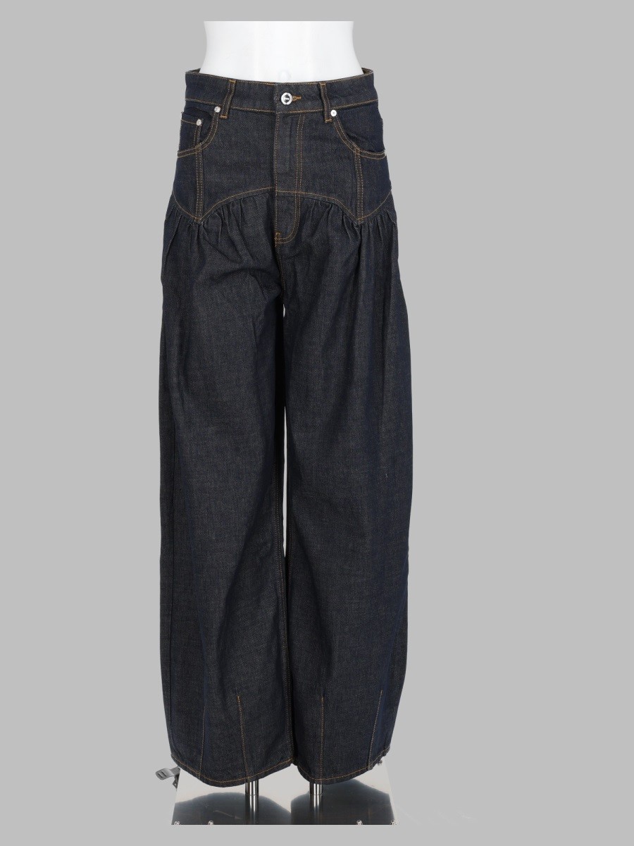 GANNI Jeans A Corsetto In Denim Testurizzato