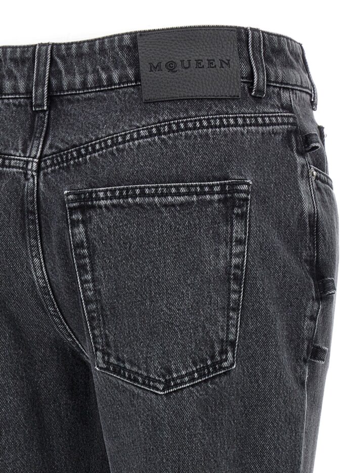 MCQUEEN Jeans Asymmetric Closure