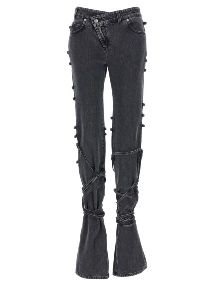 MCQUEEN Jeans Asymmetric Closure