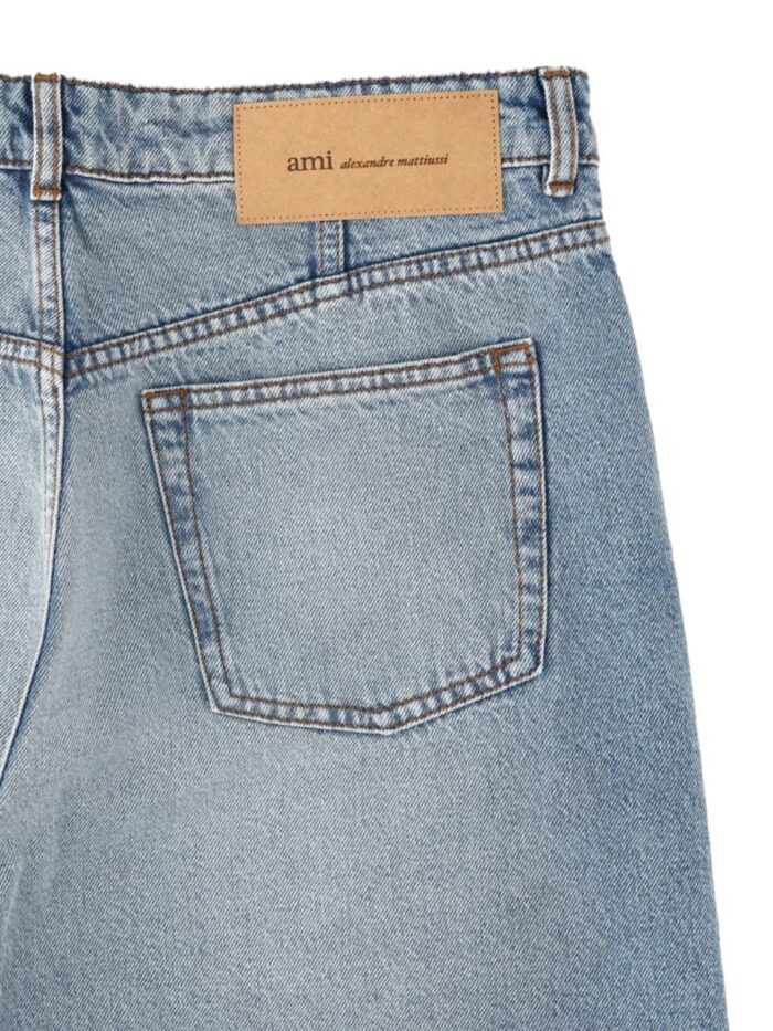 AMI PARIS Jeans Baggy In Denim Di Cotone