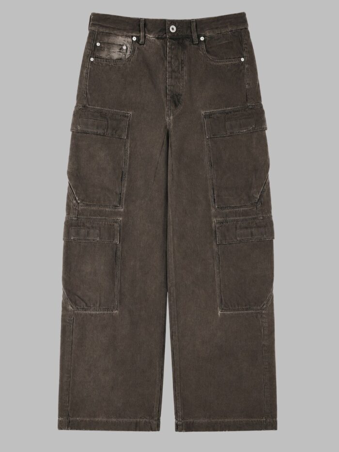 RICK OWENS DRKSHDW JEANS CARGO IN DENIM DI COTONE