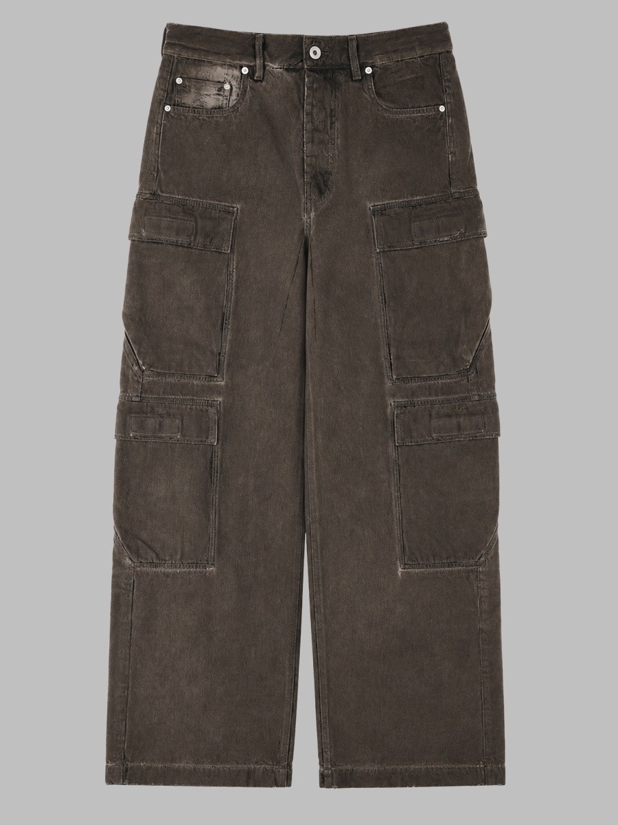 RICK OWENS DRKSHDW JEANS CARGO IN DENIM DI COTONE