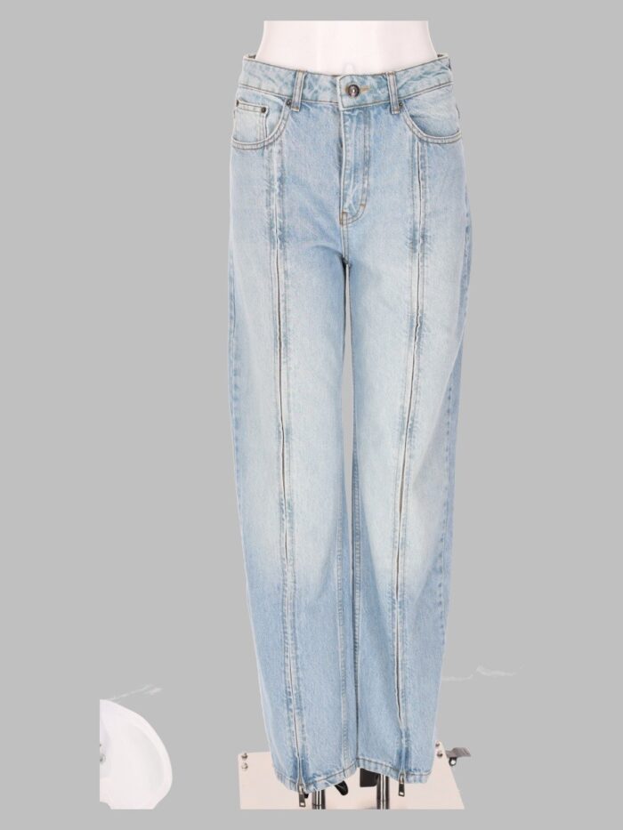 ROTATE Jeans Dritto In Denim Con Zip
