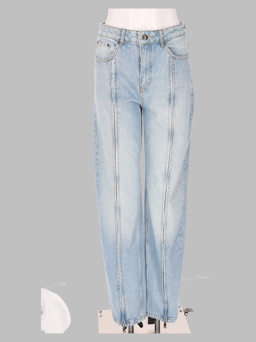 ROTATE Jeans Dritto In Denim Con Zip