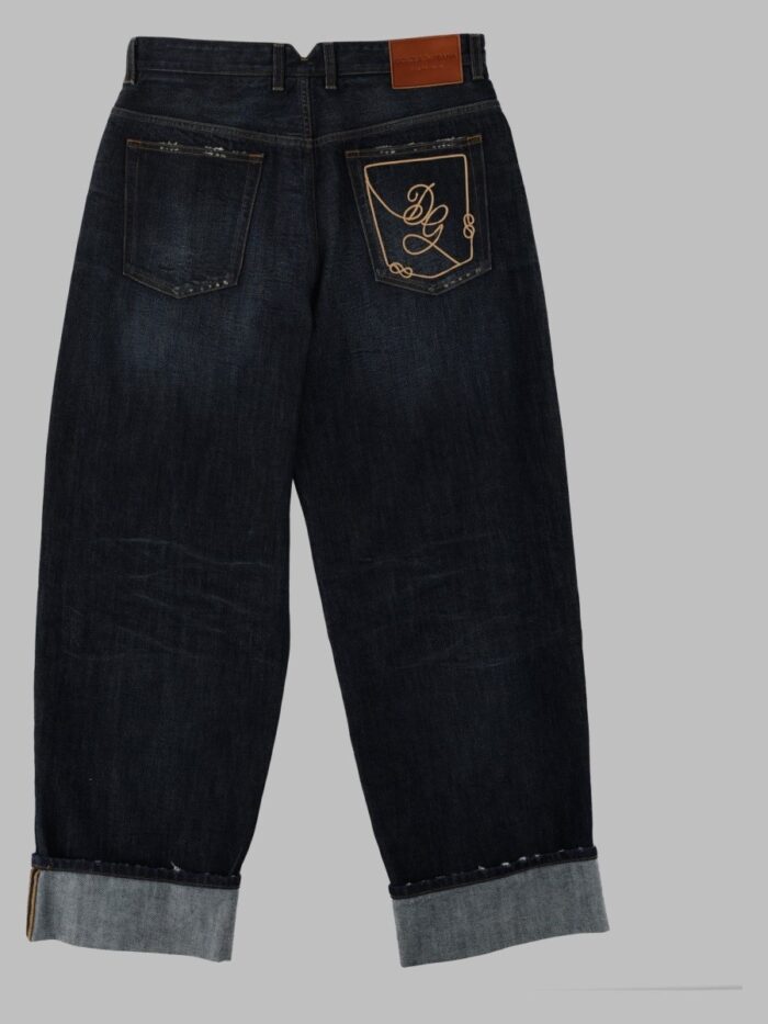 Dolce & Gabbana Jeans In Denim Con Logo Ricamato