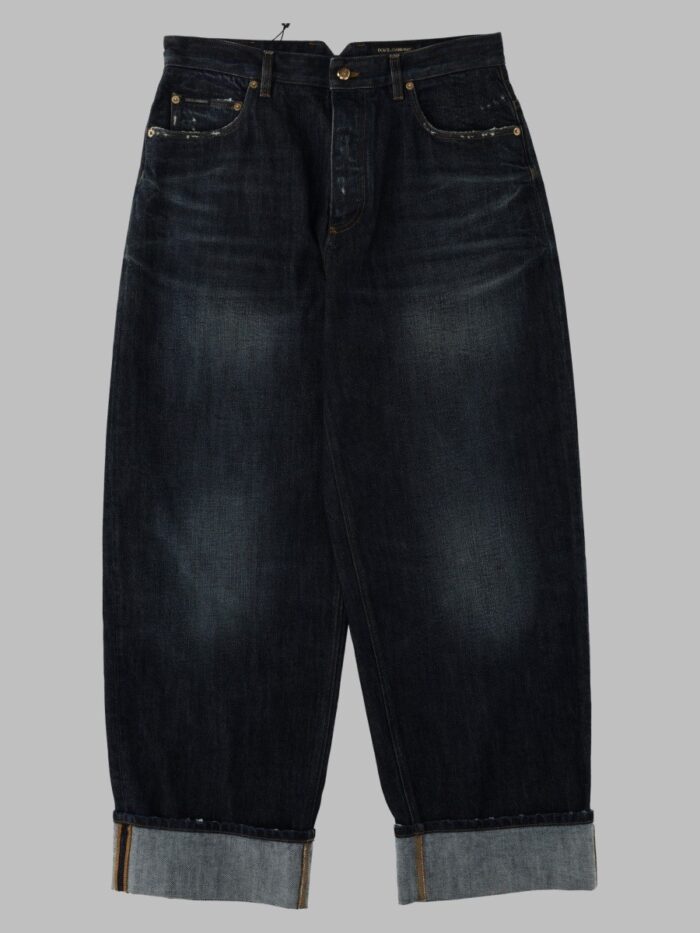 dolce & gabbana jeans in denim con logo ricamato Dolce & Gabbana Jeans In Denim Con Logo Ricamato