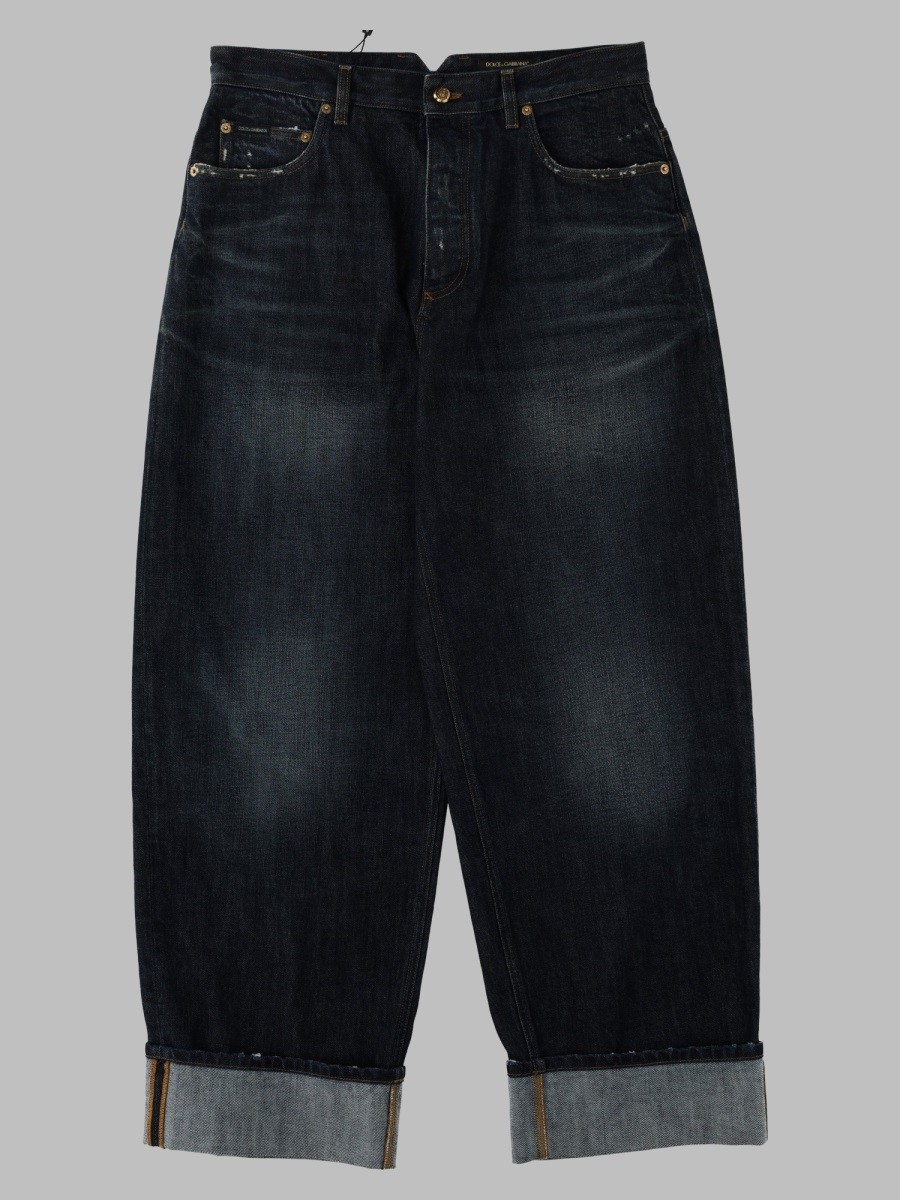 Dolce & Gabbana Jeans In Denim Con Logo Ricamato