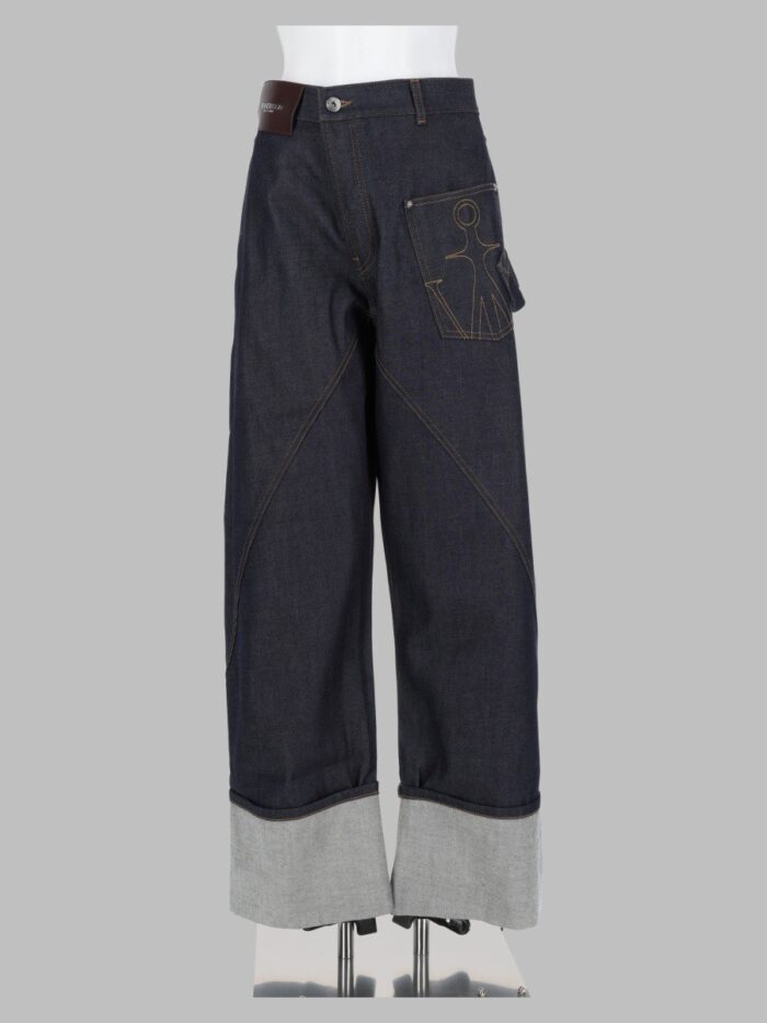 jw anderson jeans twisted turn up workwear Jw Anderson Jeans Twisted Turn-up Workwear