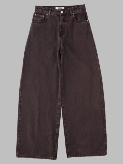 Msgm Jeans Wide Leg In Cotone
