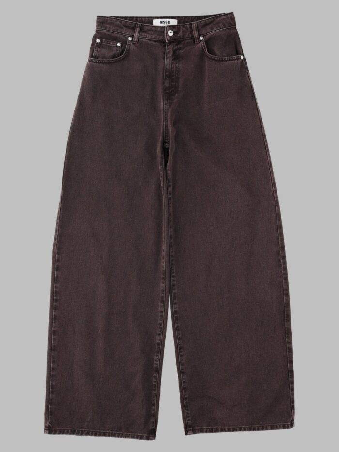 msgm jeans wide leg in cotone Msgm Jeans Wide Leg In Cotone