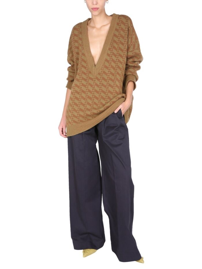 JEJIA V-NECK JACQUARD SWEATER