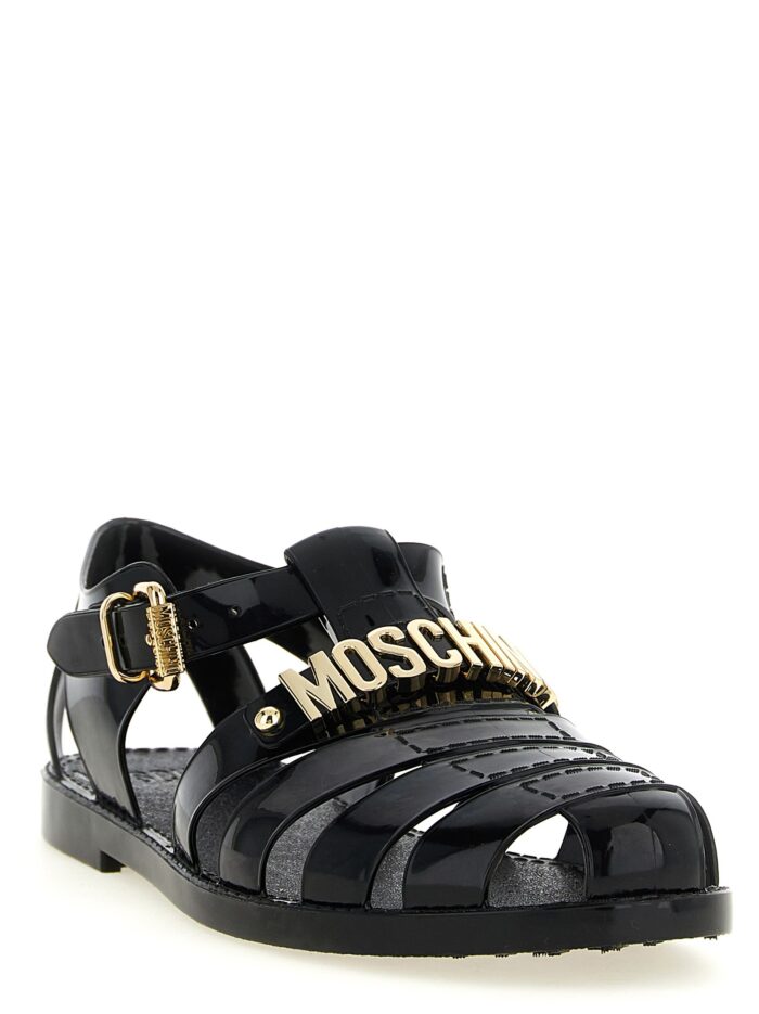 Moschino Jelly Sandals With Lettering Logo