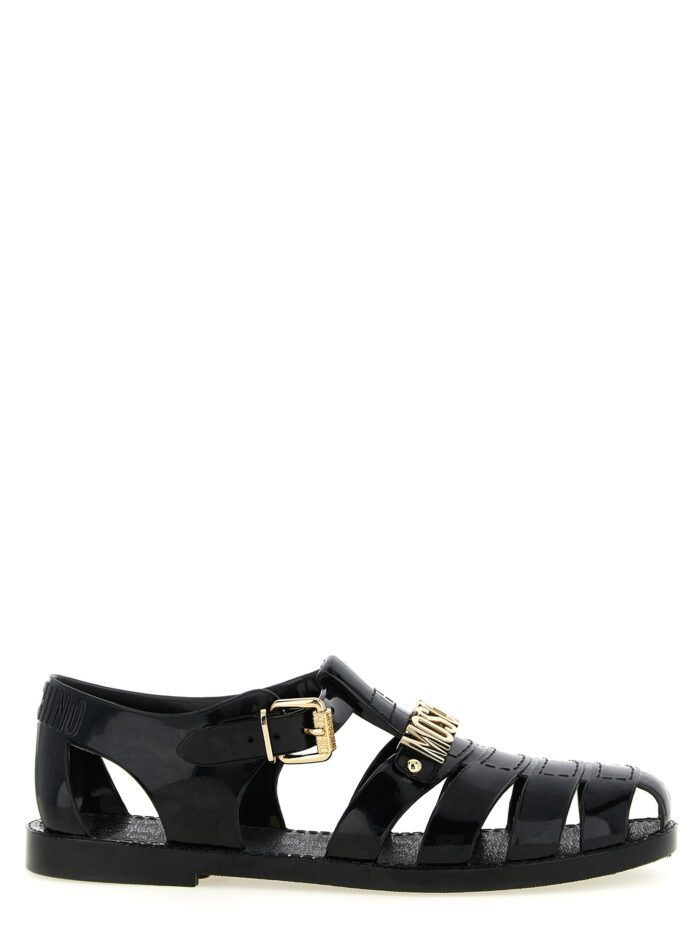 Moschino Jelly Sandals With Lettering Logo
