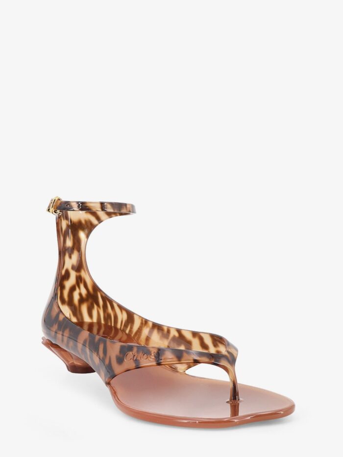 CHLOE' Jelly TPU Sandals With Animal Print