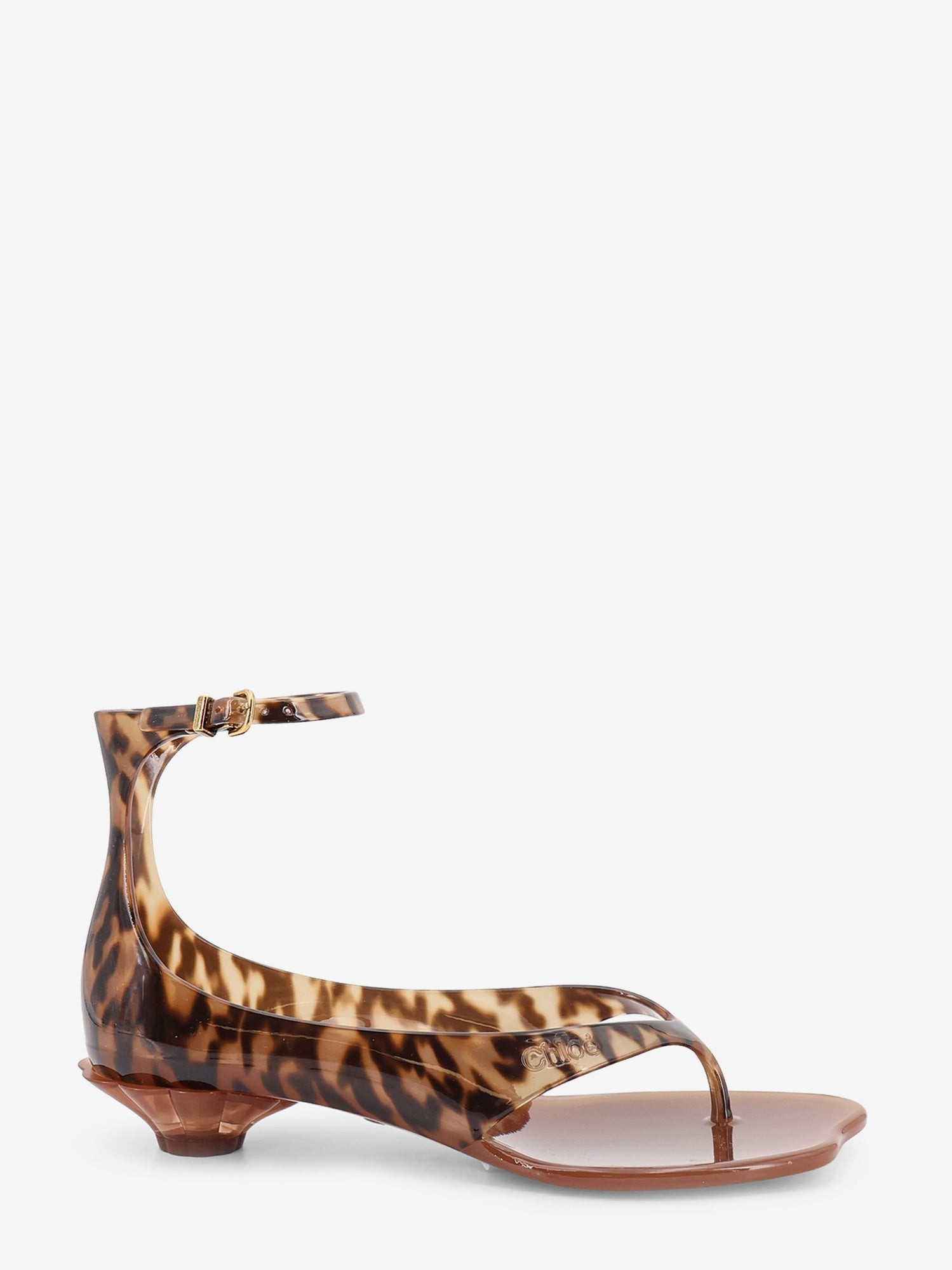 CHLOE' Jelly TPU Sandals With Animal Print