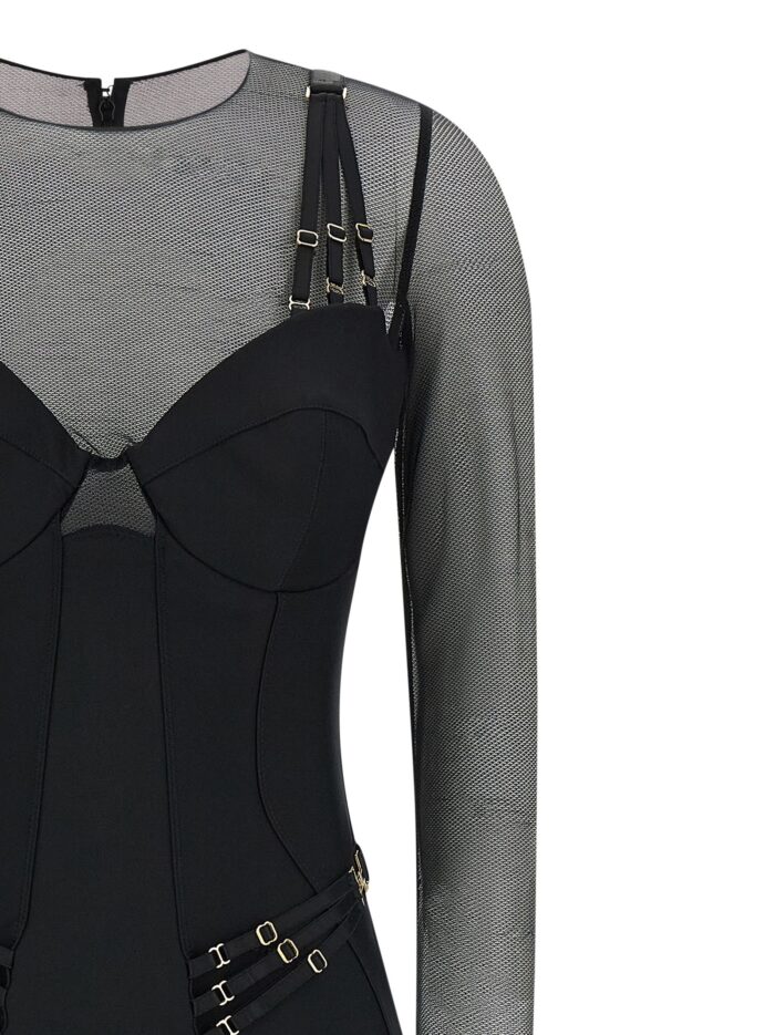 Elisabetta Franchi Jersey And Tulle Jumpsuit