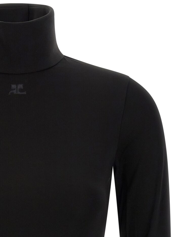 COURREGES 'Jersey Mockneck' Bodysuit