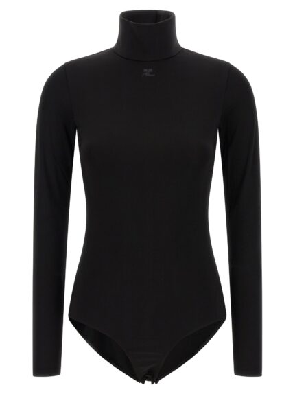 COURREGES 'Jersey Mockneck' Bodysuit
