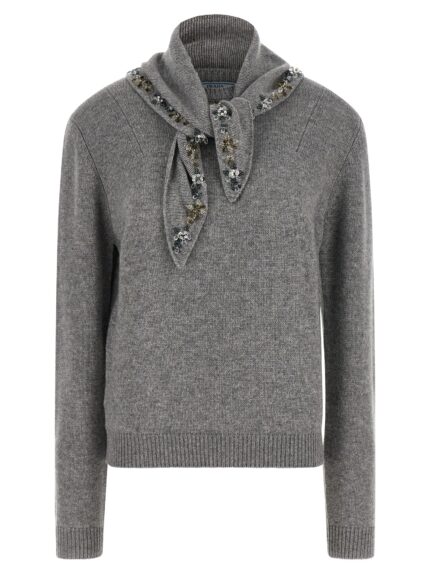 PRADA Jewel Bandana Sweater
