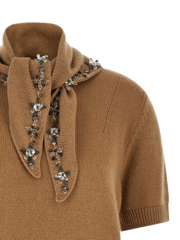 PRADA Jewel Scarf Sweater