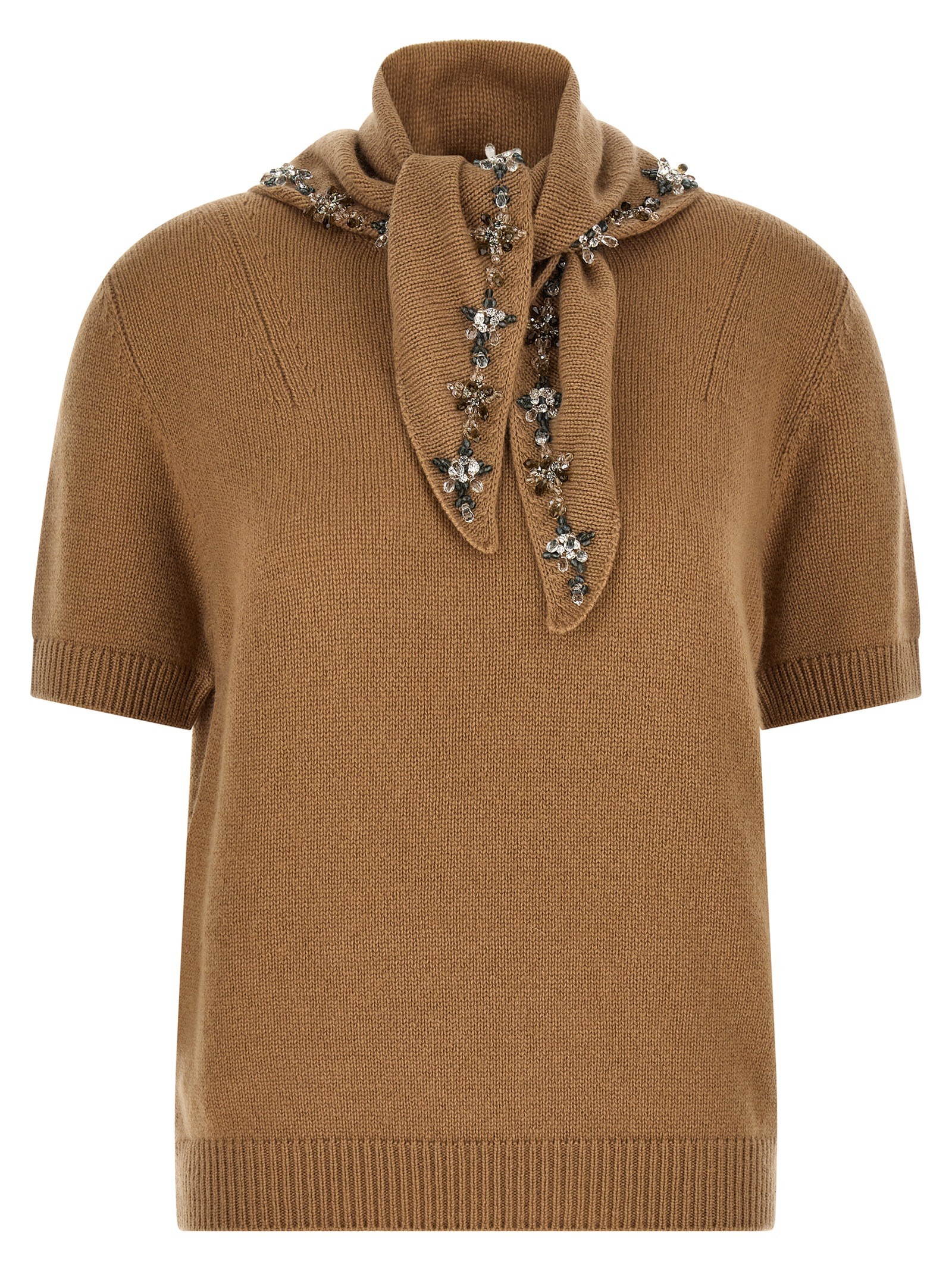 PRADA Jewel Scarf Sweater