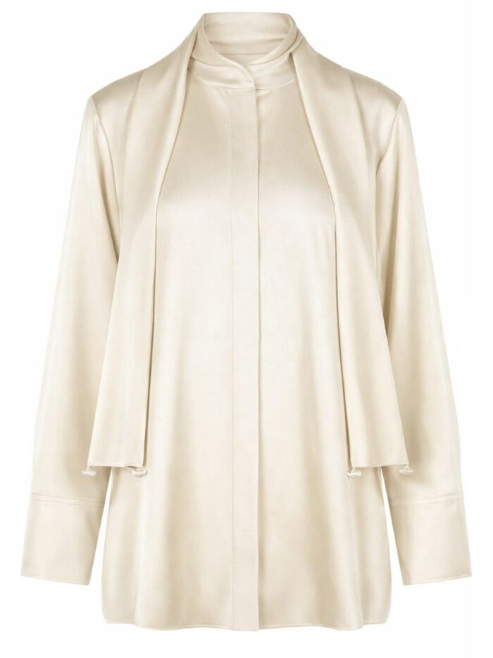 jil sander "132" shirt with bow JIL SANDER "132" SHIRT WITH BOW